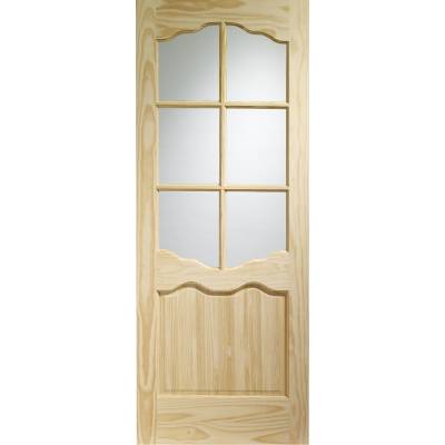 Pine Riviera Glazed Internal Door Wooden Timber Interior - D...